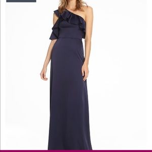 Monique LHuillier dress in smoke (dark grey)